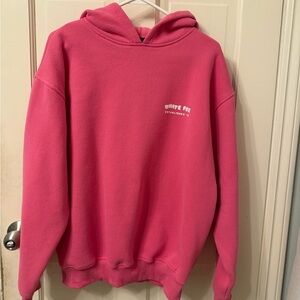 Pink White Fox Hoodie